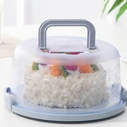 New Cake Carrier with Lid and Handle, BPA-Free Cake Containers Cake Holder with 2 Handles Cupcake Carrier - Plastic Cover Two Sided Base for Transport Pies Nuts Fruit Perfect Gifts
